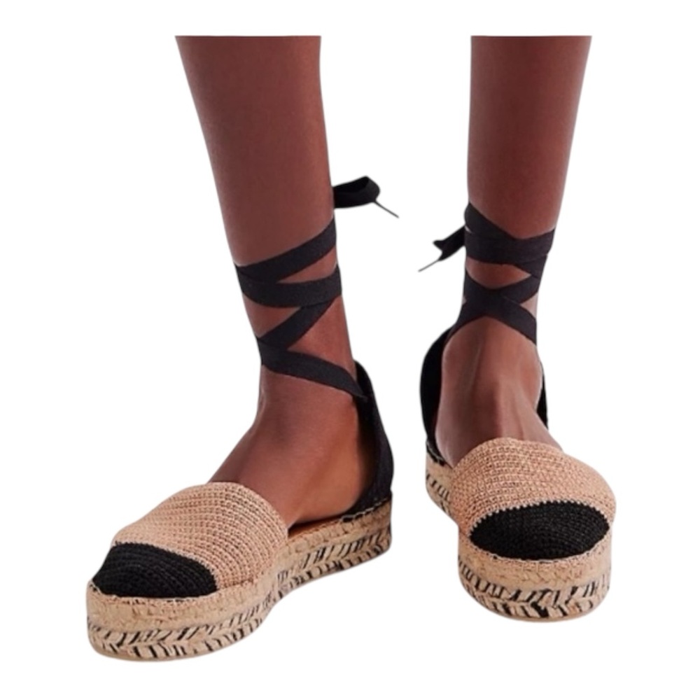 Free People Island Time Wrap Espadrilles Boho Crochet Handmade Spain EU 39 NIB